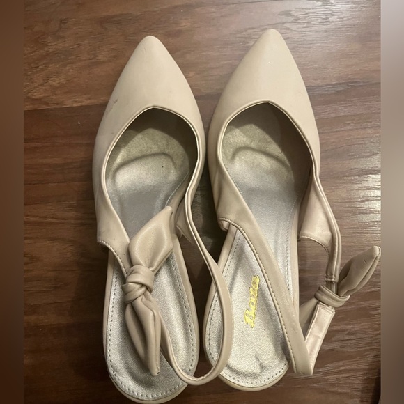 Cute Beige Heels - Picture 2 of 6